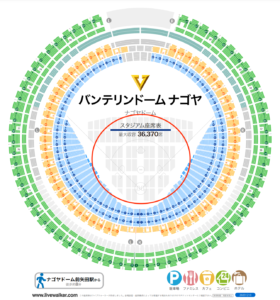 バンテリンドーム　アリーナ席