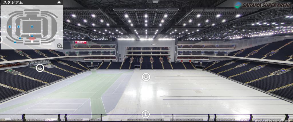 さいたまスーパーアリーナ　スタジアムモード　400レベルからの見え方