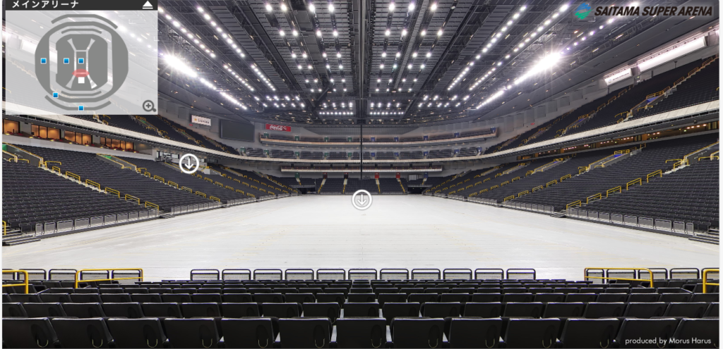 さいたまスーパーアリーナ　メインアリーナモード　200レベルからの見え方