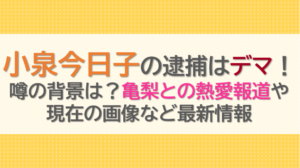 小泉今日子の逮捕はデマ！噂の背景は？亀梨との熱愛報道や現在の画像など最新情報