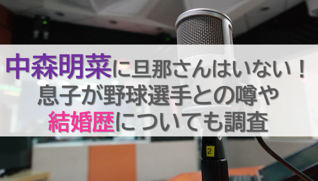 中森明菜に旦那さんはいない！息子が野球選手との噂や結婚歴についても調査